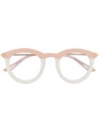 Christian Roth Eyewear Round Two-tone Frame Glasses - Pink