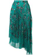Markus Lupfer Asymmetric Pleated Skirt - Green