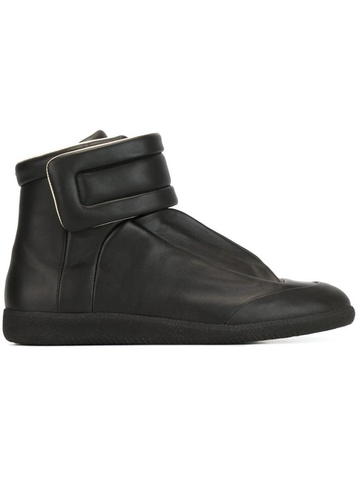 Maison Margiela Future Hi-top Sneakers, Men's, Size: 42, Black, Calf Leather/leather/rubber