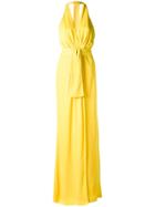 Tufi Duek Halter Neck Gown - Yellow & Orange