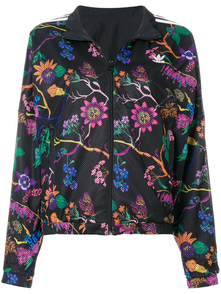 Adidas Os Track Floral Jacket - Black