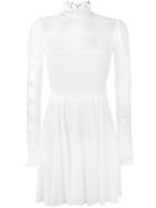 Giamba Lace Panel Dress, Women's, Size: 44, White, Cotton/polyamide/polyester/spandex/elastane