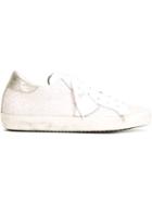 Philippe Model Logo Patch Sneakers, Women's, Size: 36, White, Calf Leather/rubber/pvc