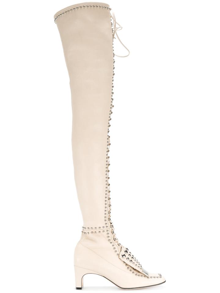 Sergio Rossi Sr1 Thigh-high Boots - Nude & Neutrals