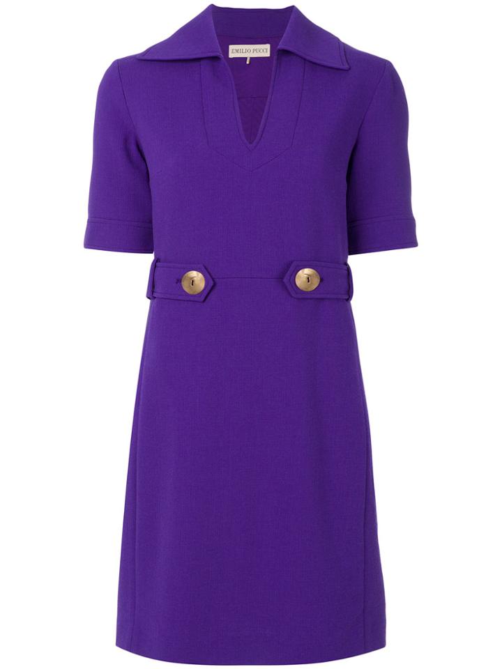 Emilio Pucci Fitted Tailored Dress - Pink & Purple