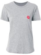 Lala Berlin Lips Logo Detail T-shirt - Grey