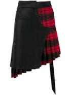 Unravel Project Deconstructed Tartan Skirt - Black