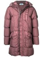 Stone Island Crinkled Padded Coat - Pink & Purple