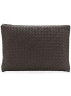 Bottega Veneta Billeto Clutch In Intrecciato Leather - Brown