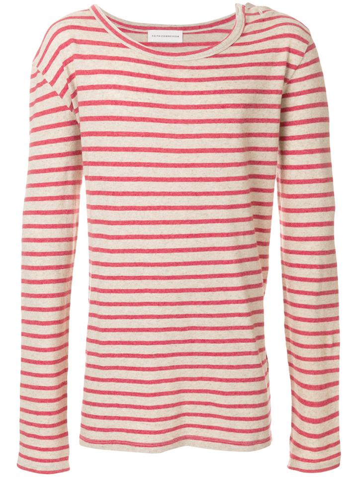 Faith Connexion Striped Longlseeved T-shirt - Nude & Neutrals