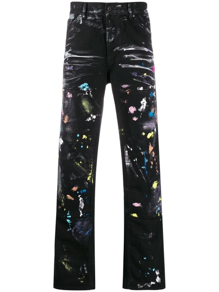Off-white Wide-leg Carpenter Jeans - Black