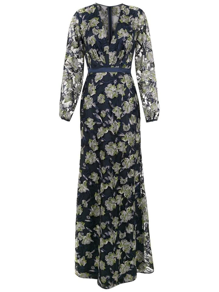 Tufi Duek Embroidered Long Dress - Blue