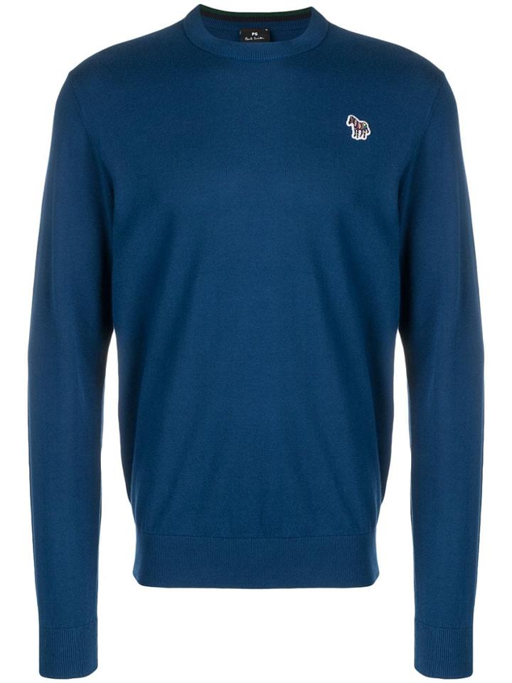Ps Paul Smith Zebra Logo Jumper - Blue