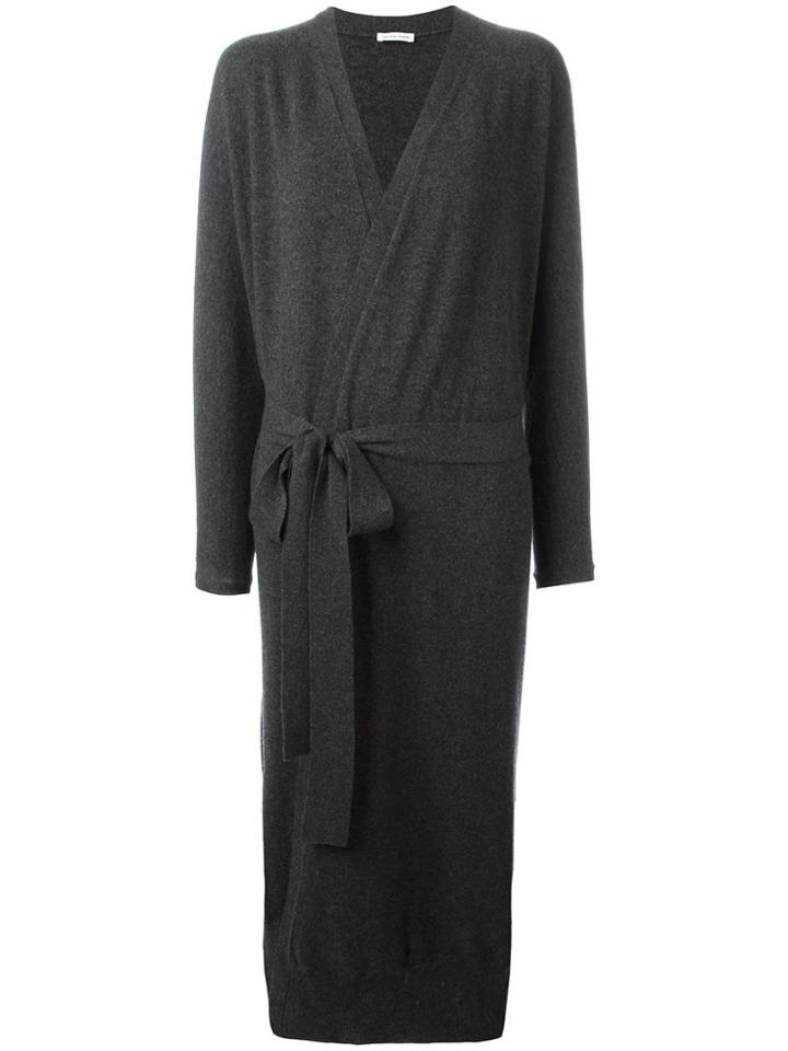 Tomas Maier Cashmere Long Tied Waist Cardigan - Grey