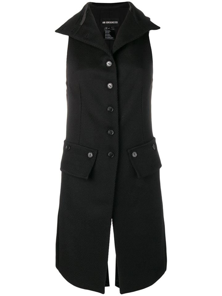 Ann Demeulemeester Long Gilet - Black