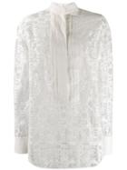 Chloé Logo Lace Shirt - White