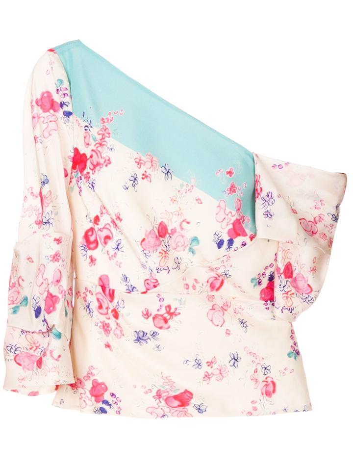 Vilshenko Off-shoulder Floral Blouse - Nude & Neutrals