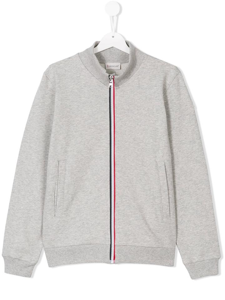 Moncler Kids Zip Front Track Jacket, Boy's, Size: 14 Yrs, Grey