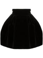 Alexandre Vauthier Pouf-shape Velvet Mini Skirt - Black