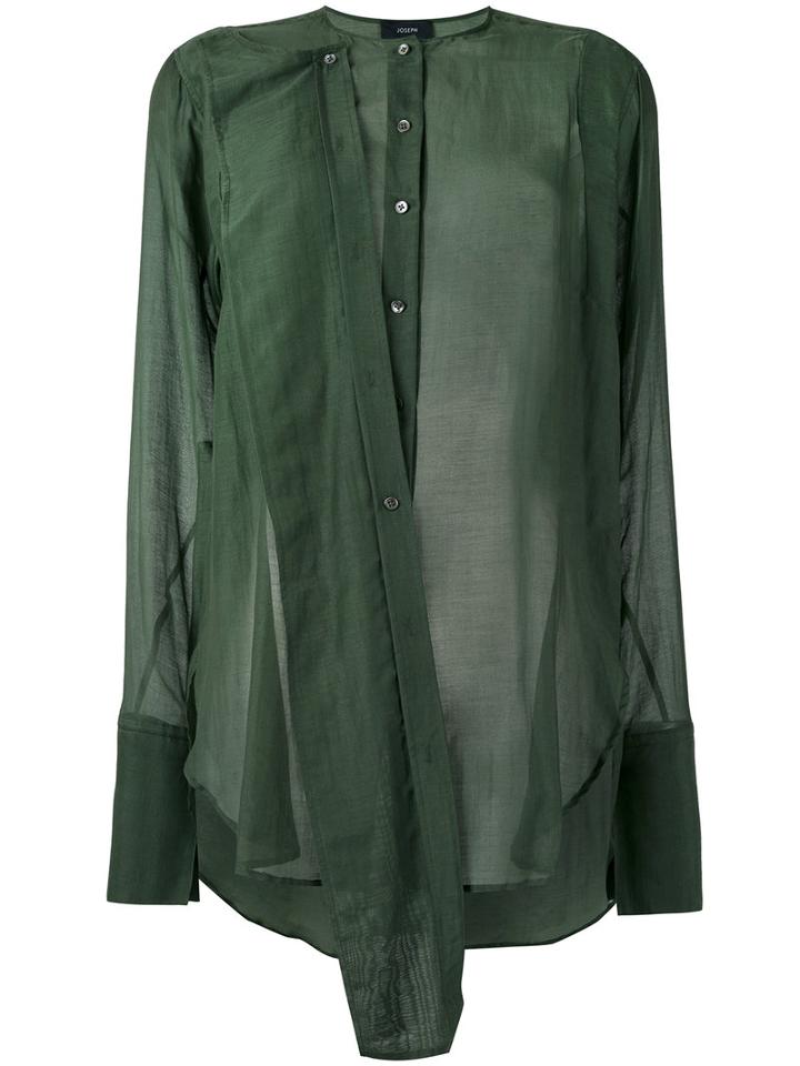 Joseph - Military Shirt - Women - Cotton/silk - 36, Green, Cotton/silk