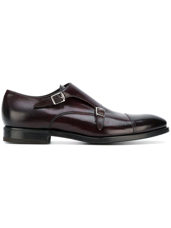 Henderson Baracco Classic Monk Shoes - Pink & Purple