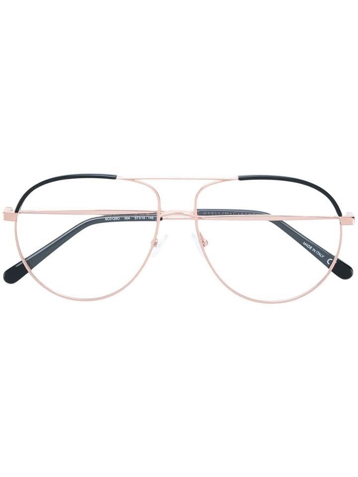 Stella Mccartney Eyewear Aviator Style Glasses - Metallic