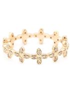 Mathilde Danglade Diamond Leaf Band Ring, Women's, Metallic, 14kt Gold/diamond