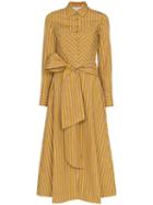 Evi Grintela Nicole Striped Shirt Dress - Brown