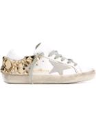 Golden Goose Deluxe Brand Super Star Sneakers, Women's, Size: 39, White, Cotton/calf Leather/rubber