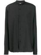 Sartorial Monk Thin Collar Button-up Shirt - Black