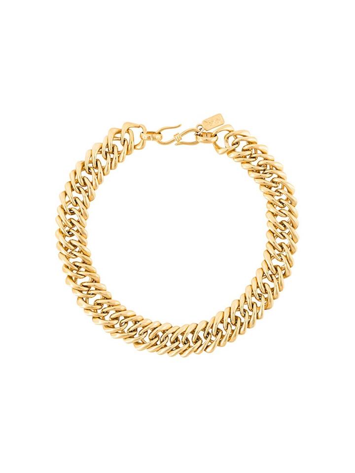 Yves Saint Laurent Vintage Chain Choker, Women's, Metallic
