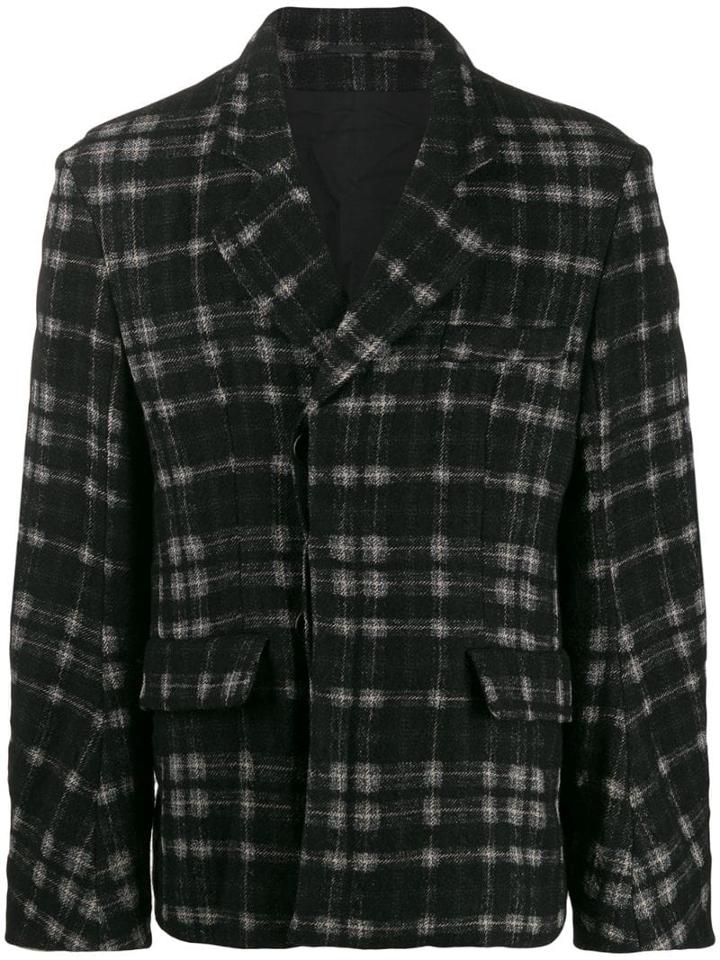 Ann Demeulemeester Check Pattern Jacket - Black