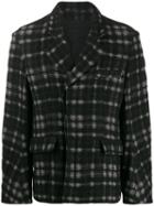 Ann Demeulemeester Check Pattern Jacket - Black