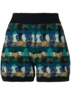 Roberto Collina Jacquard Knit Shorts - Blue