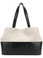 Max Mara Printed Logo Shopping Bag - Black