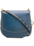 Coach Small Saddle Bag, Women's, Blue, Calf Leather