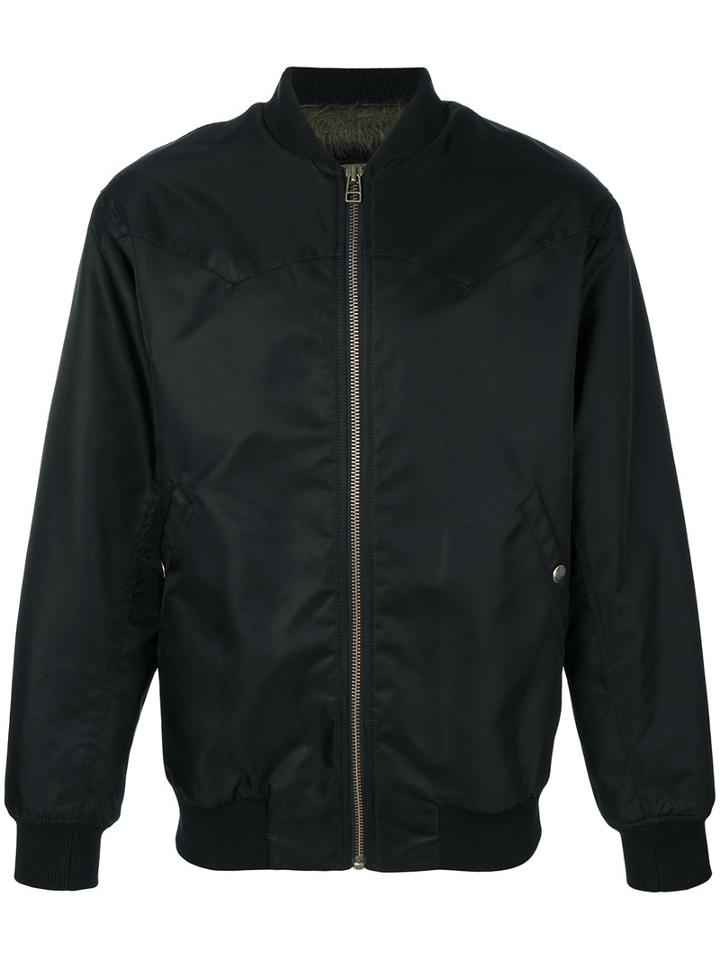 Mr & Mrs Italy - Zip Up Bomber Jacket - Men - Acrylic/polyamide/polyester/alpaca - L, Black, Acrylic/polyamide/polyester/alpaca