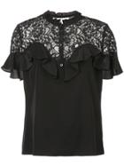 Rebecca Taylor Lace Panel Blouse - Black