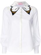Giamba Butterfly Collar Shirt - White