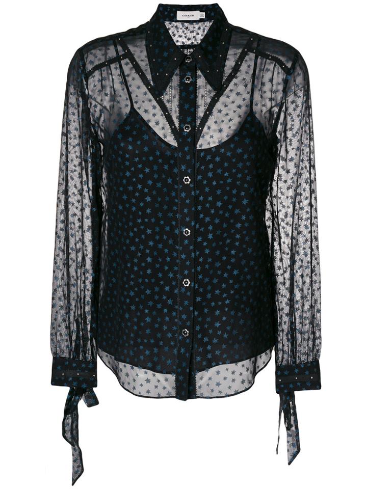 Coach Star Print Blouse - Black