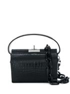 Gu De Milky Croc-effect Tote Bag - Black
