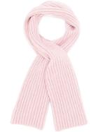 Pringle Of Scotland Ribbed Cross-over Scarf - Pink & Purple