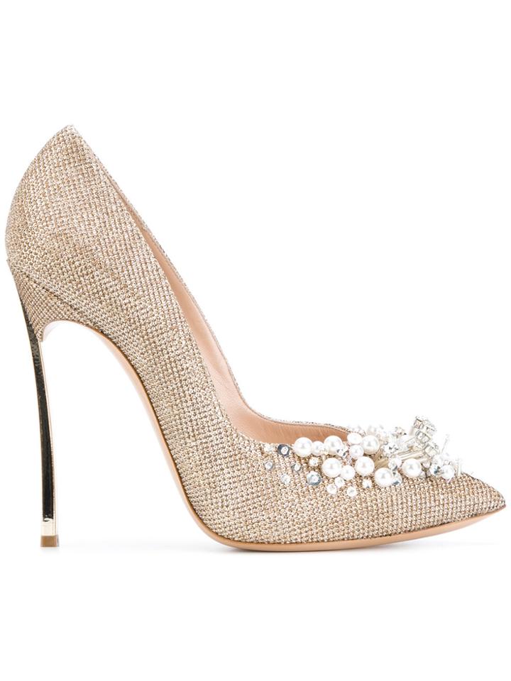 Casadei Embellished Stiletto Pumps - Metallic