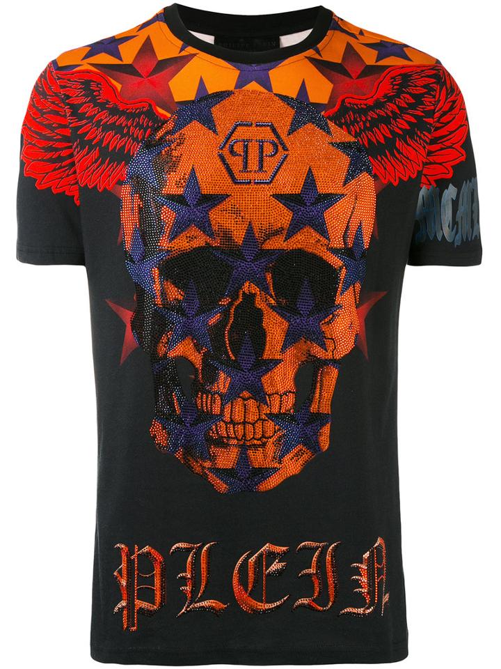 Philipp Plein - Skull Face T-shirt - Men - Cotton - Xxl, Black, Cotton