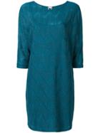 M Missoni Embroidered Shift Dress - Blue