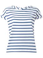 Semicouture Striped T-shirt, Women's, Size: Medium, White, Cotton