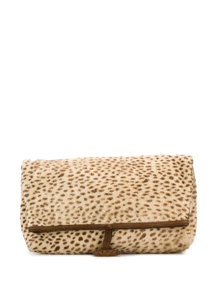 A.n.g.e.l.o. Vintage Cult 1970's Animal Print Foldover Clutch -