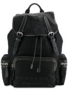 Burberry Logo Print Rucksack Backpack - Black