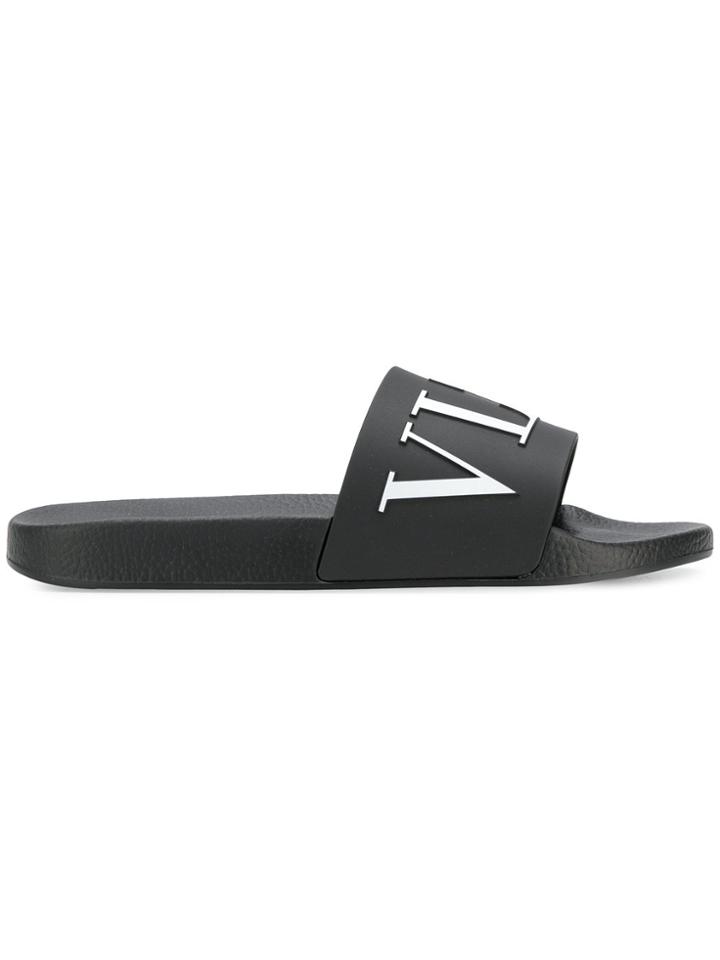 Valentino Vltn Slides - Black