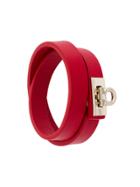 Salvatore Ferragamo Gancio Wrap Bracelet - Red